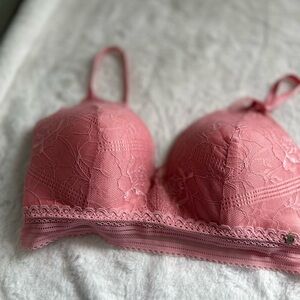 Elegant Pink Lace Bralette